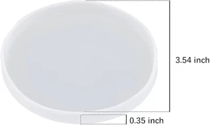 Round Resin Coaster Mold for Resin Casting, Epoxy Molds for Casting with Resin, Concrete, Cement and Polymer Clay - Image 5