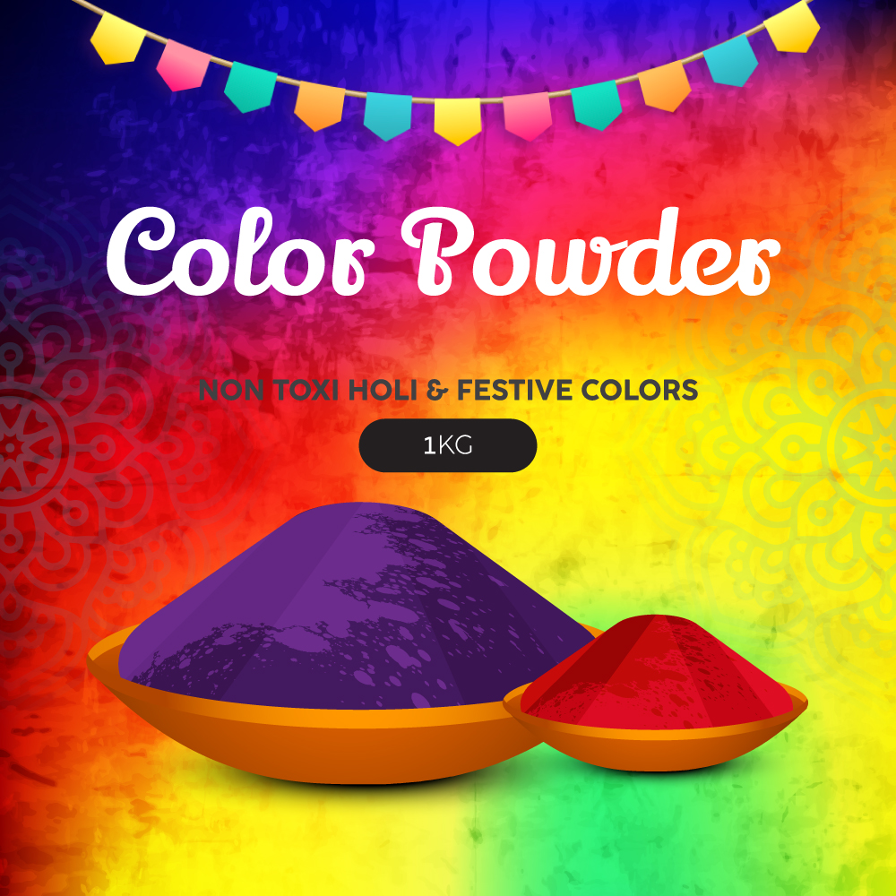 Non-Toxic Holi Festive Color Powder - 1KG
