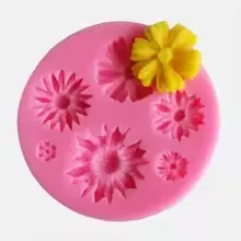 Flower mold for baking, candle, resin and soap making