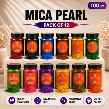 Premium Mica Pearl Powder Set 100mg - 12 Colors - Image 1