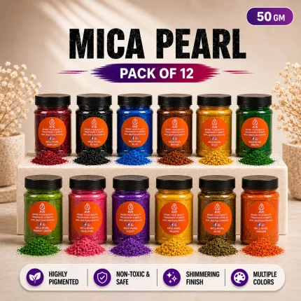 Premium Mica Pearl Powder Set 50mg - 12 Colors - Image 1